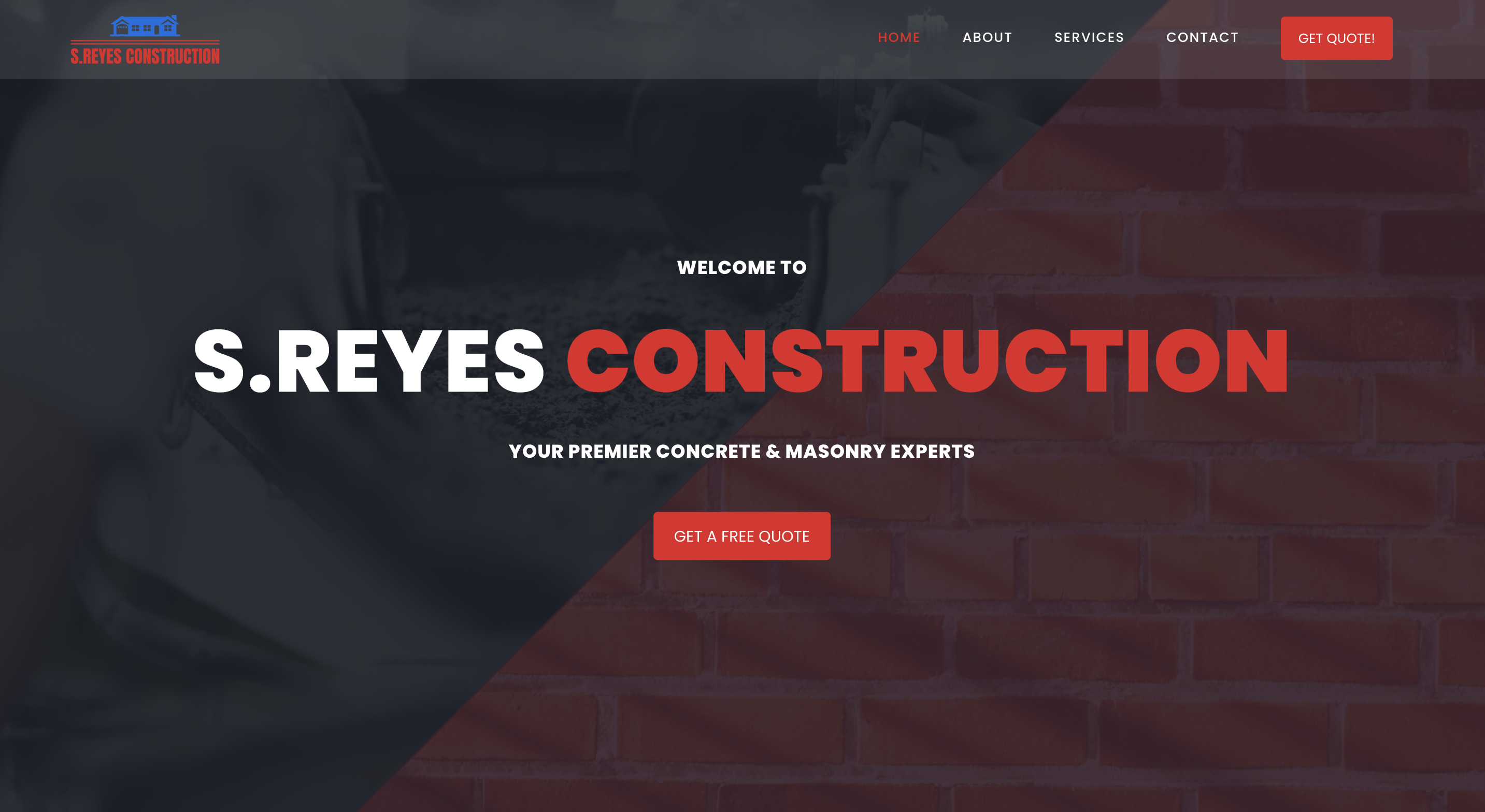 S Reyes Construction website